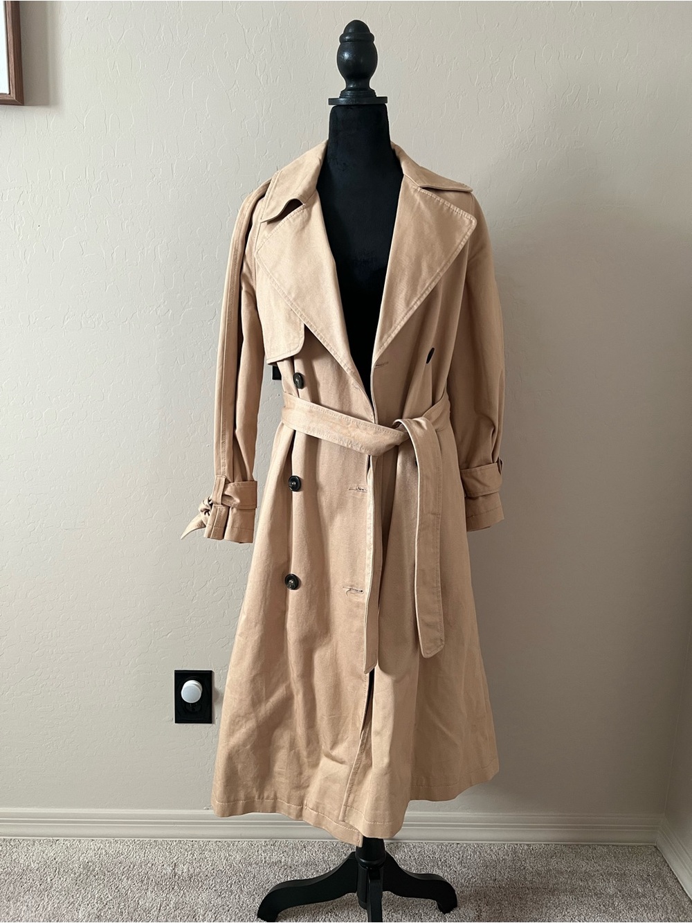 Topshop Taupe Trench Coat with Belt